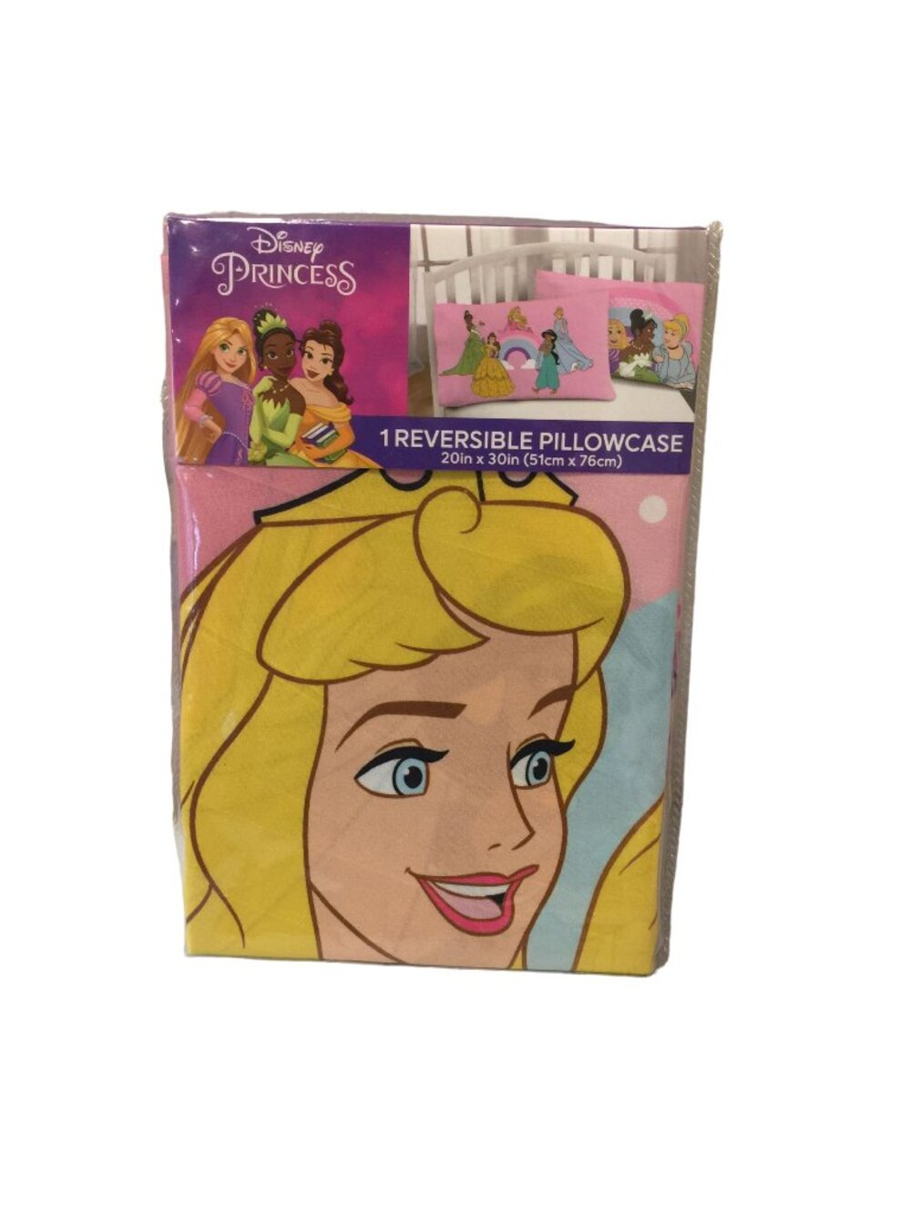 Disney Princess Reversible Pillowcase 100% Polyester 20" x 30"